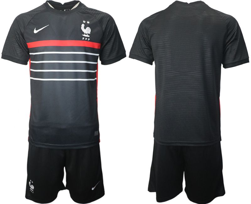 Men 2022 World Cup National Team France home black blank Soccer Jersey->france jersey->Soccer Country Jersey